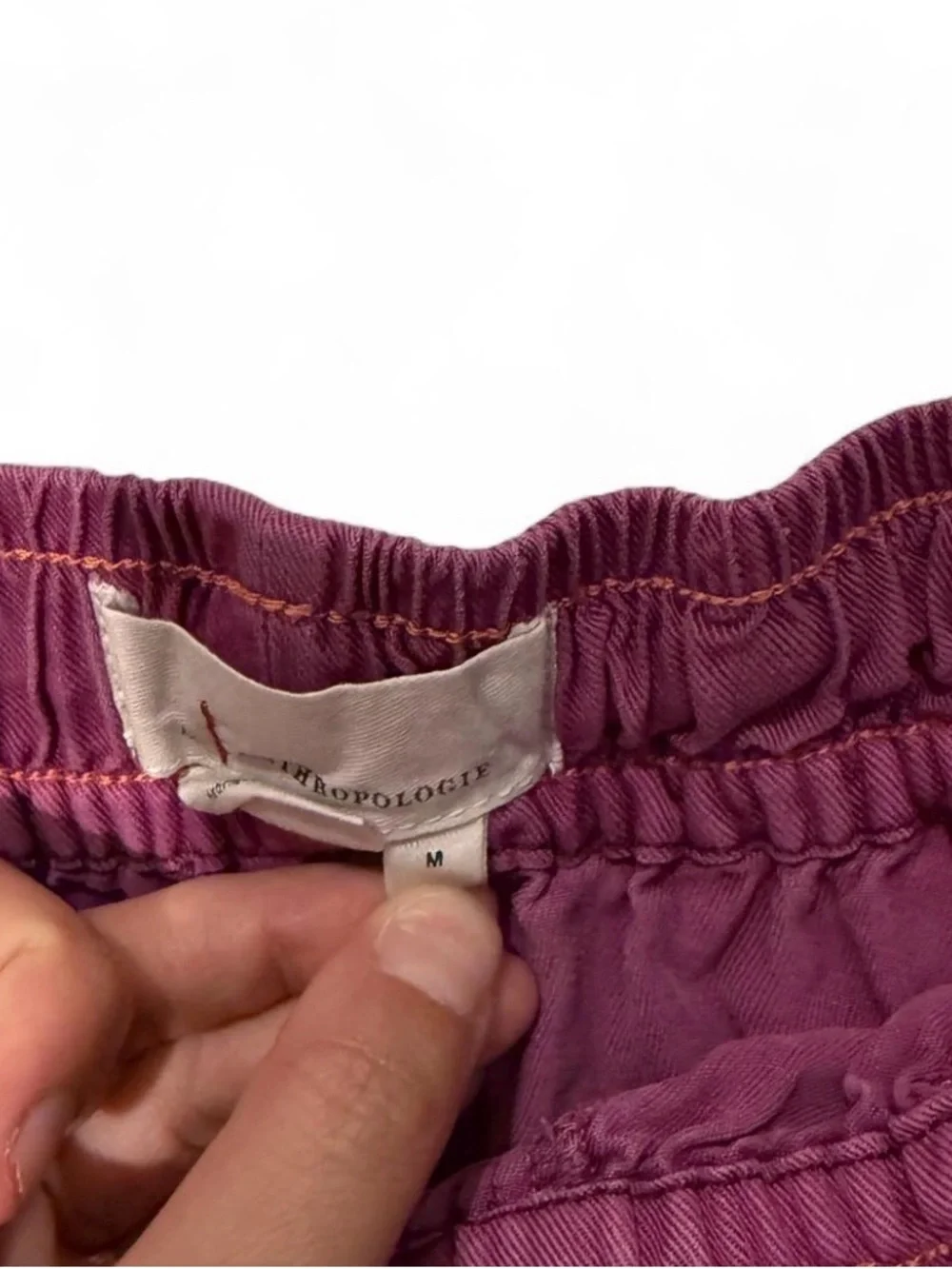 Anthropologie Women's Drawstring Athletic Shorts in Berry Plum